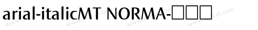 arial-italicMT NORMA字体转换